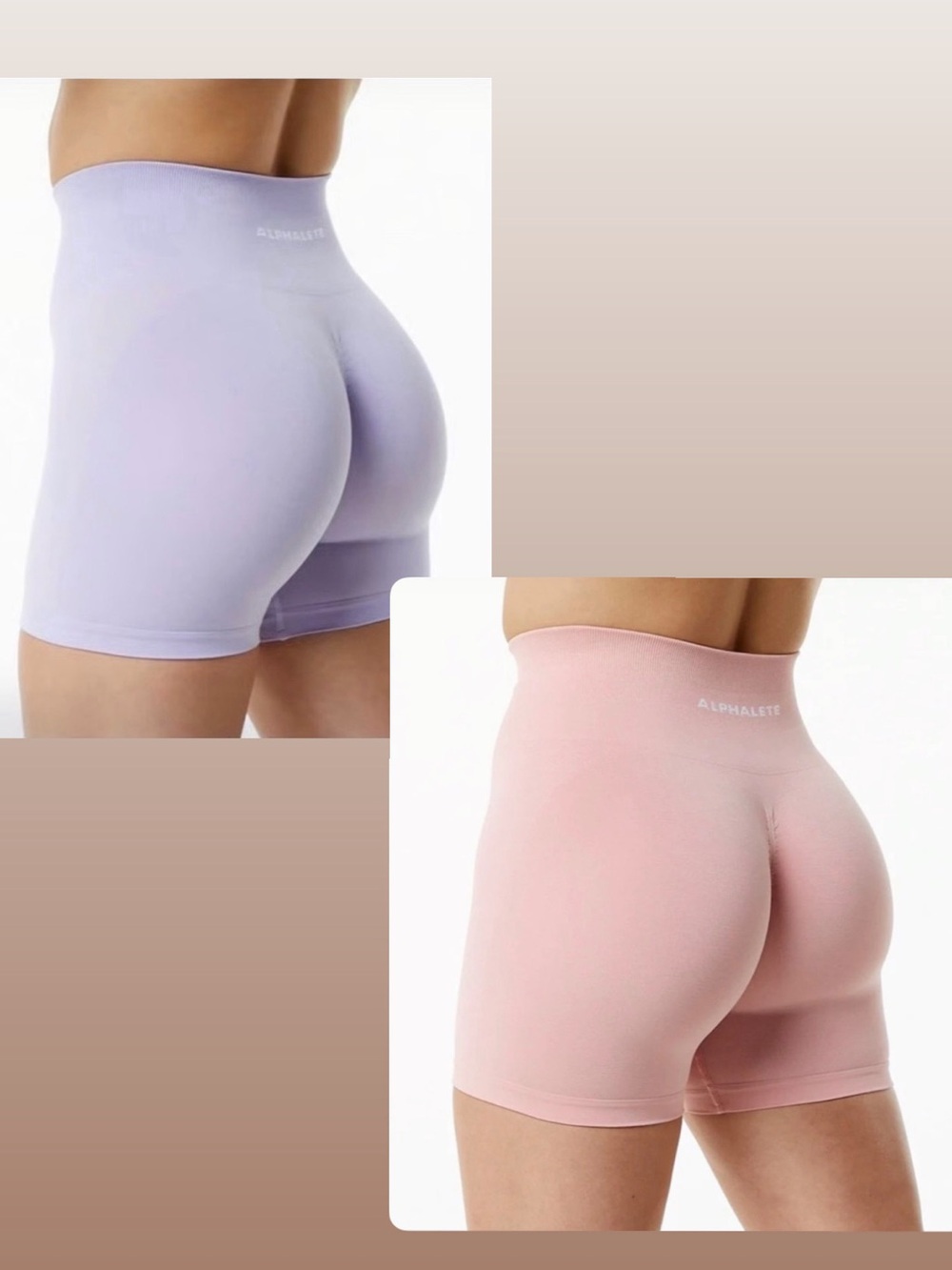 Alphalete OG amplify high waist shorts spring lilac and pink size Small